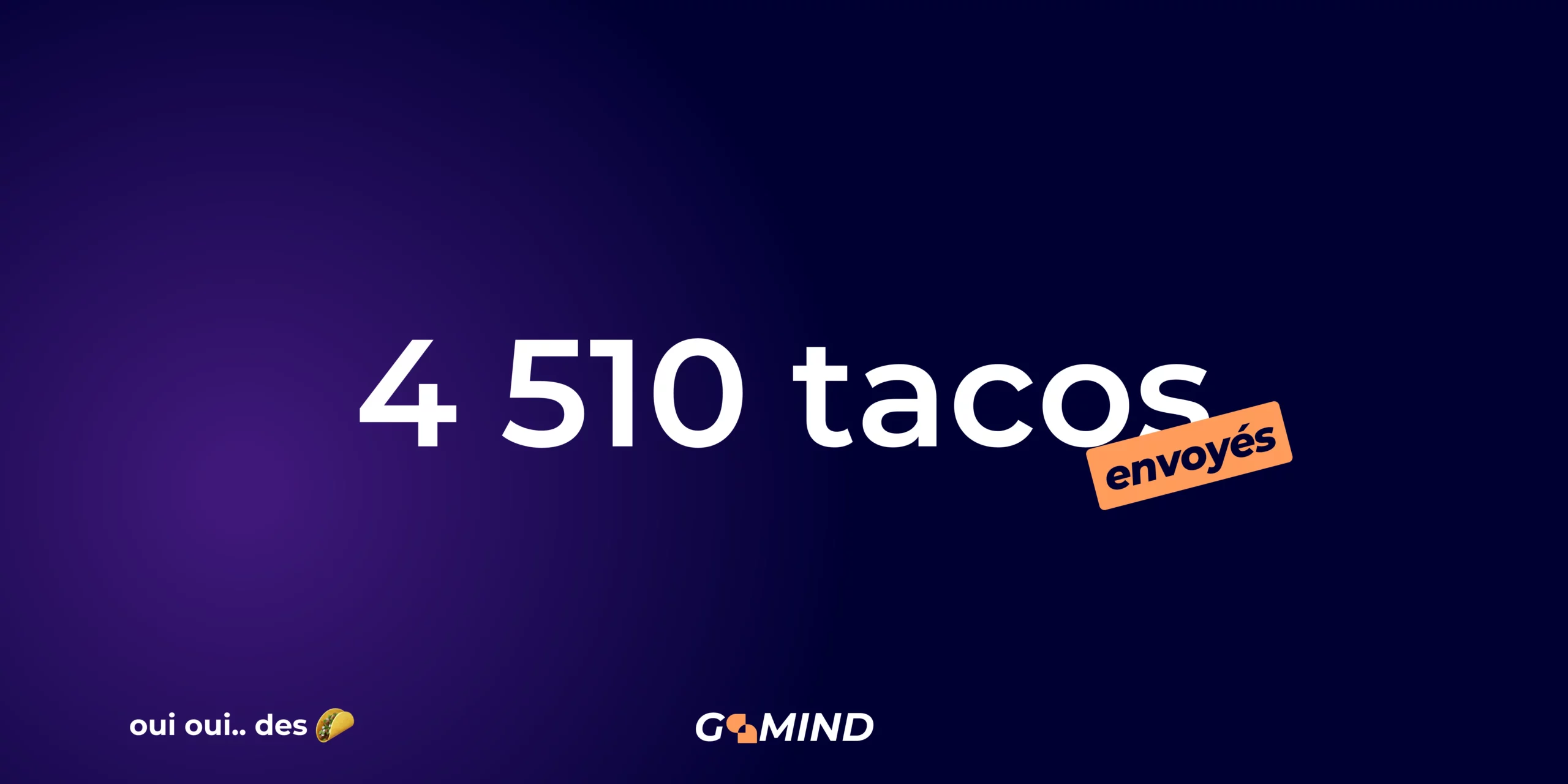 4 510 tacos envoyés / moyen de valorisation