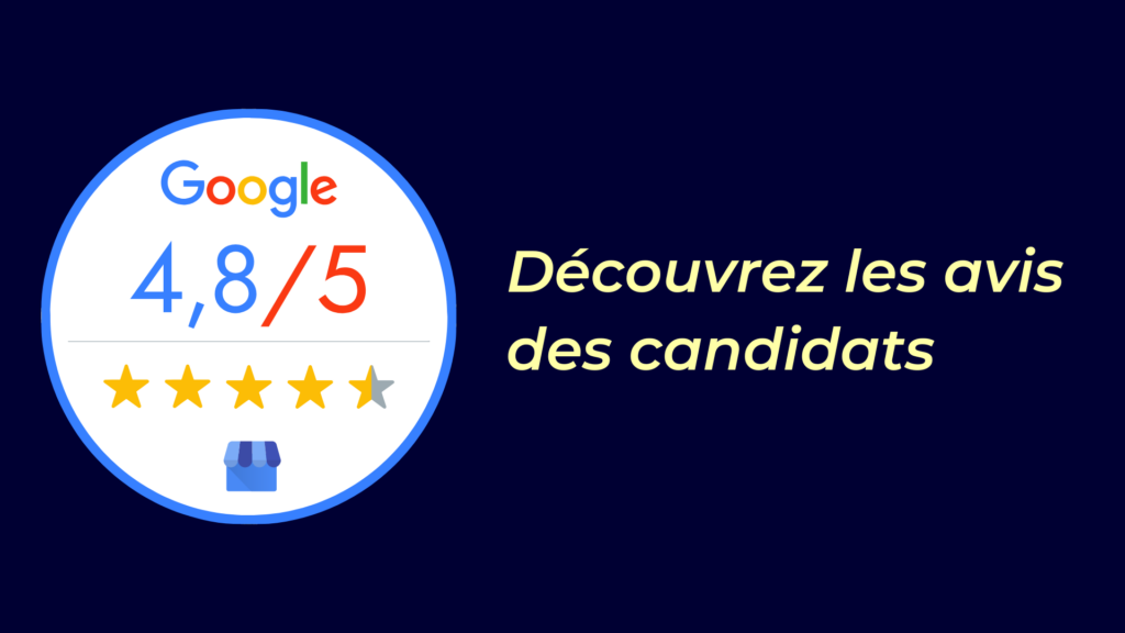 notés 4,8/5 sur Google