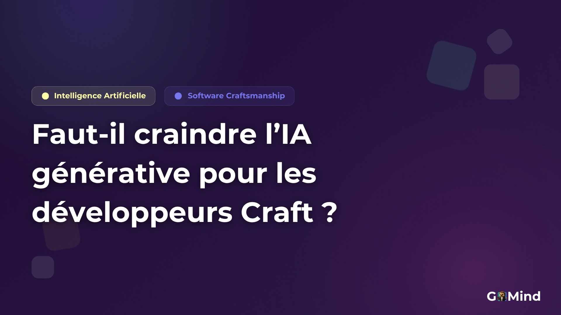 Faut-il craindre l’IA générative pour les développeurs Craft ?